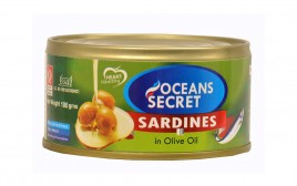 Oceans Secret Sardines In Olive Oil   Tin  180 grams